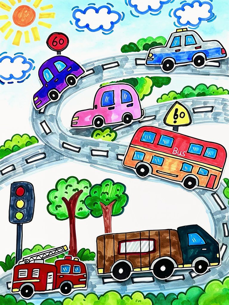 马路上的小汽车