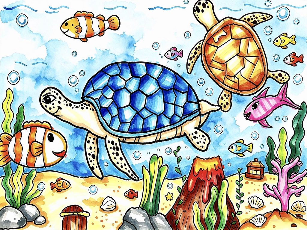 海洋里的大海龟