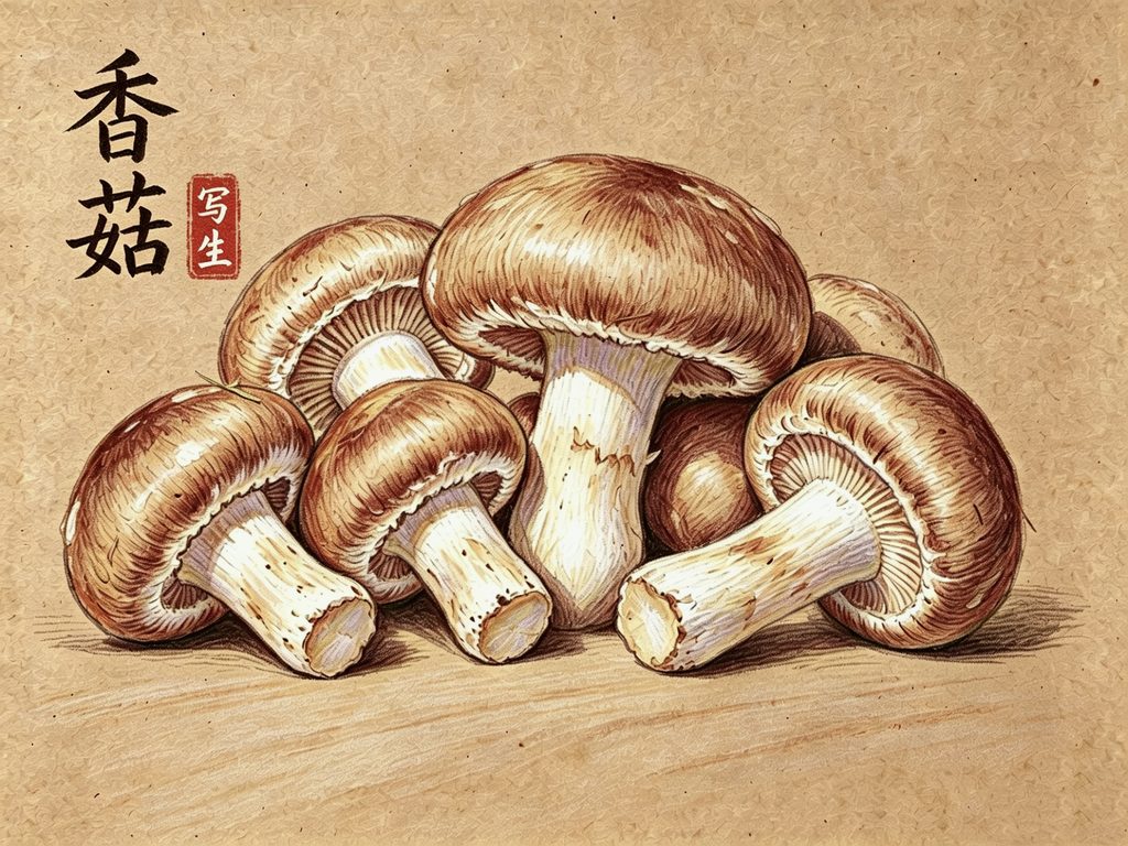香菇静物写生